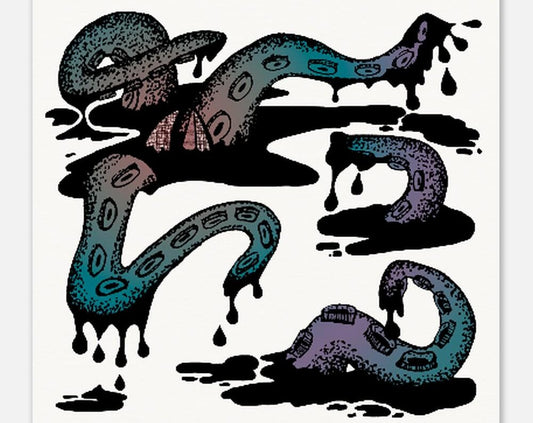 Octopus Ink Original Art Print Museum-Quality Matte Paper Poster